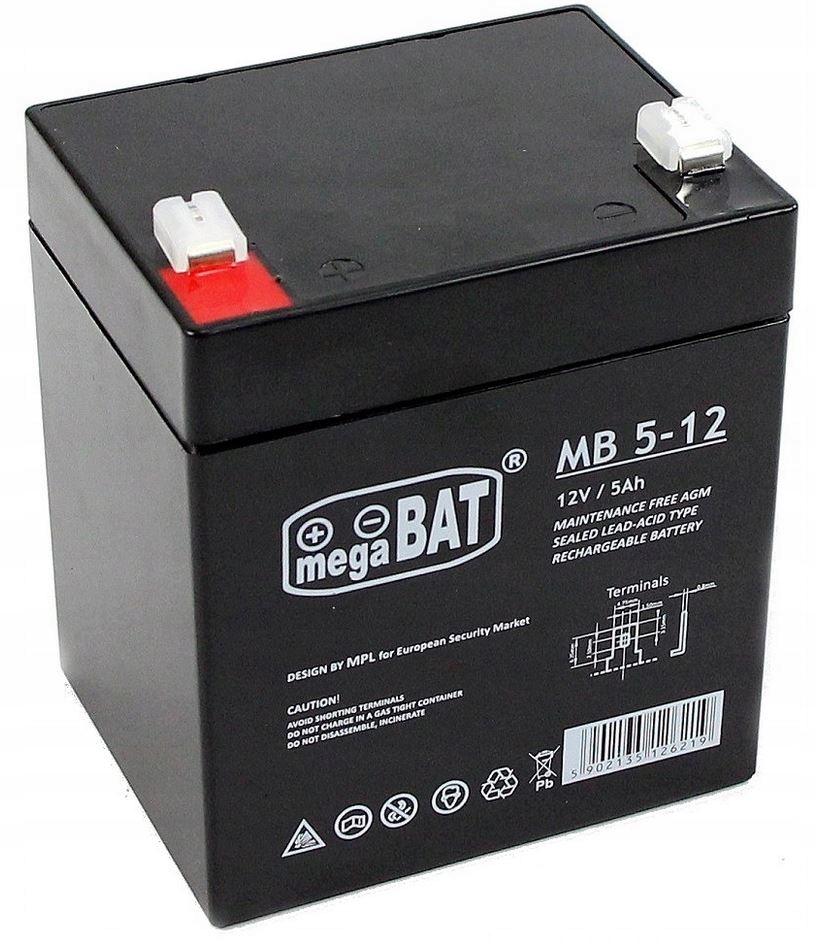 

Akumulator megaBAT MB5-12 12V 5Ah