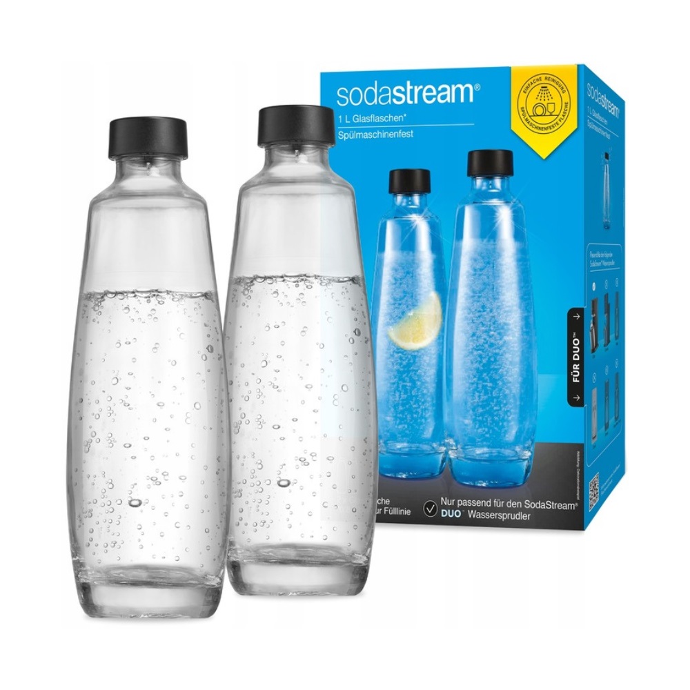 SodaStream Szklana Karafka/Butelka 1L do Duo 2-pack – Nie Pasuje Do Terra