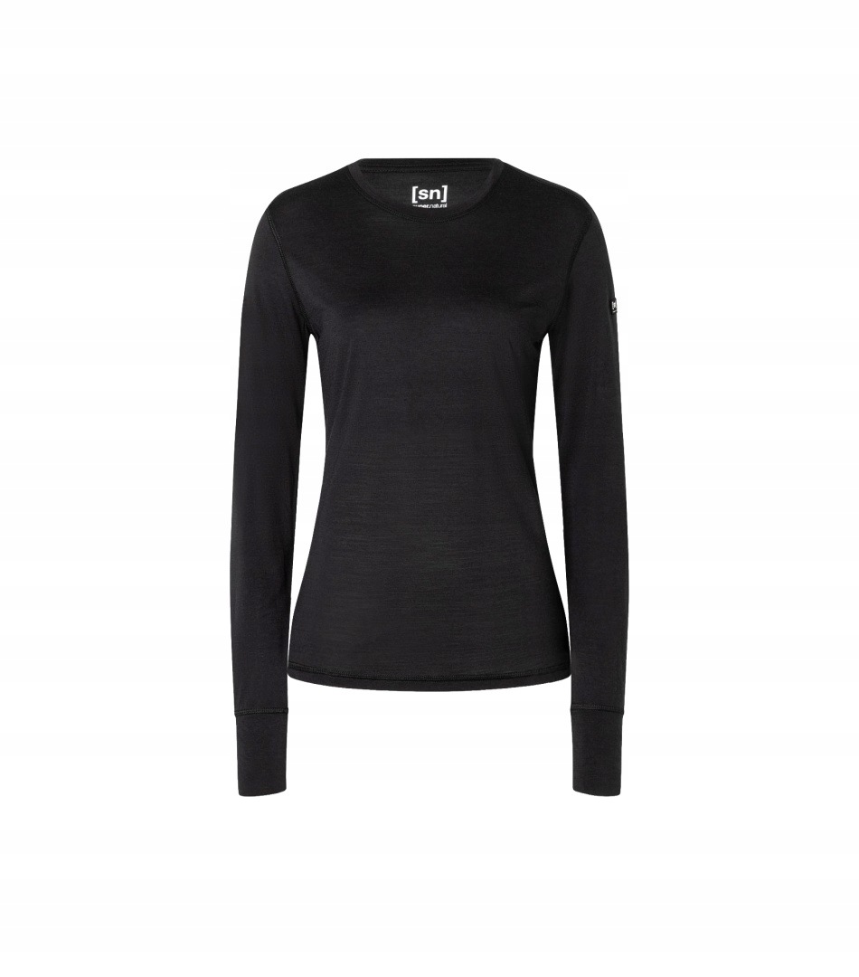 Koszulka Damska Merino Super.natural Tundra 175 Długi Rękaw Czarny Roz. M