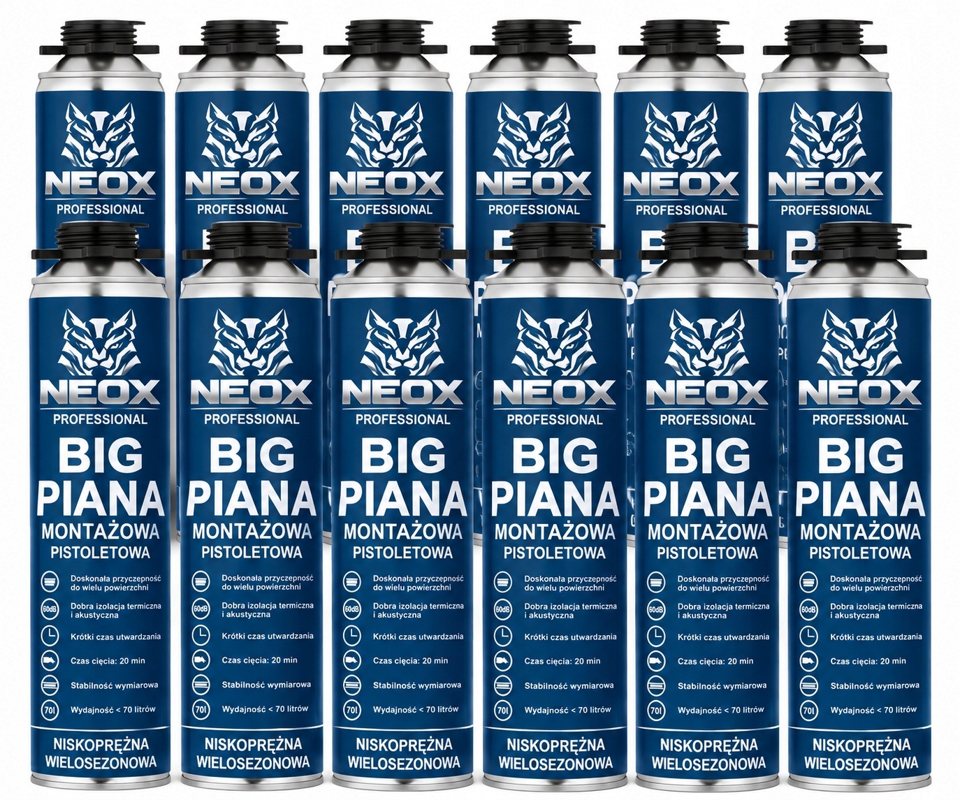 Montážní Pěna Nízkotlaká Pěna Big 870 ML Vícesezónní Neox