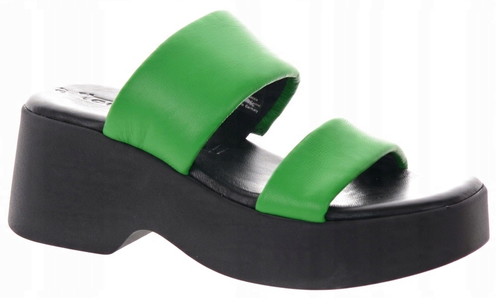 Stylové Nazouváky Na Platformě Zelené, Dámské, Kožené, Pohodlné Tamaris 37