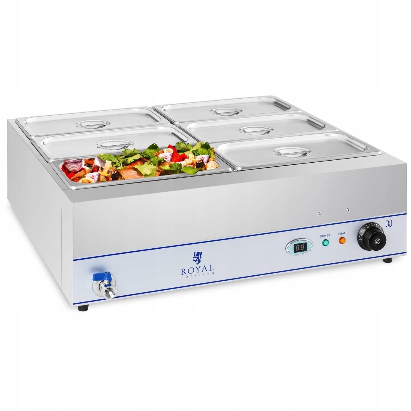 BEMAR WOLNOSTOJĄCY STALOWY BUFET GRZEWCZY 2000W