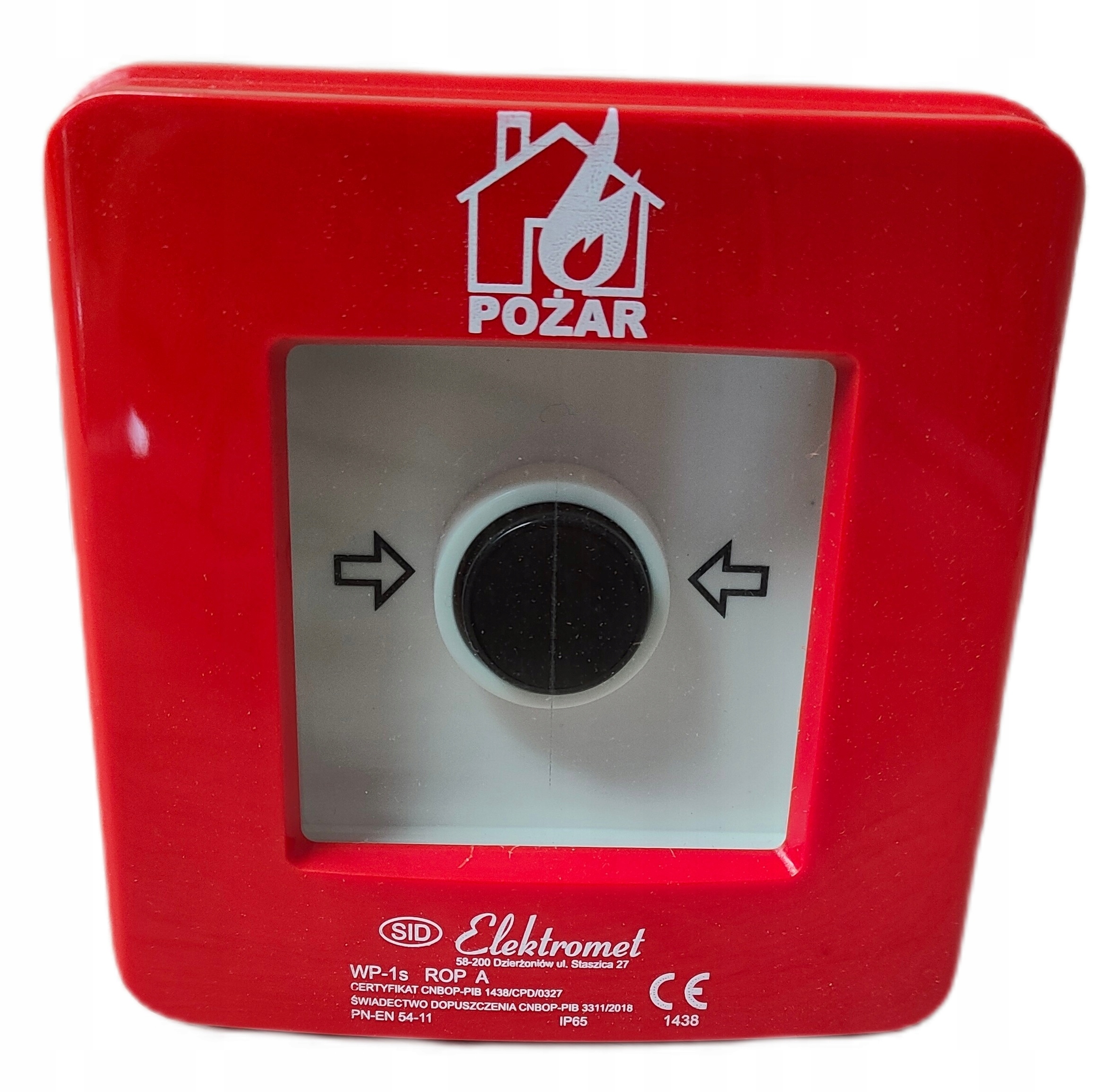 Ręczny ostrzegacz pożarowy przycisk WP-1s ROP A Elektromet