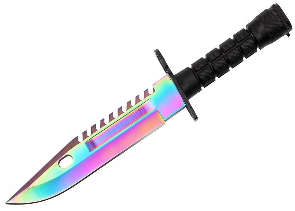 Nóż Bagnet M9 Rainbow Fade N-715H Rambo tęczowy