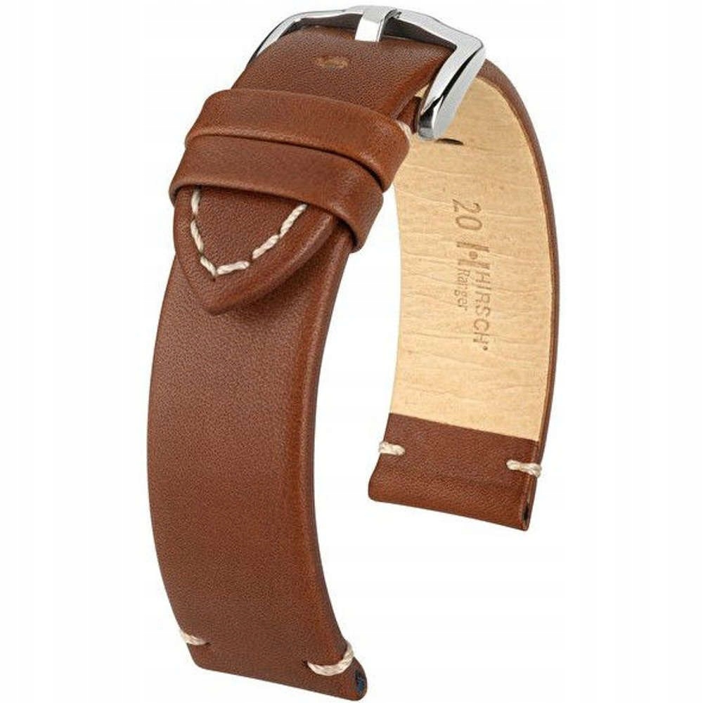 Světle hnědý kožený řemínek Hirsch Ranger 05402070-2-24 (L) 24 mm