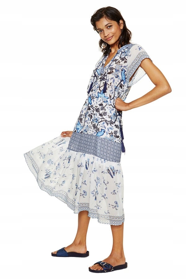 Desigual MIDI Šaty S Krátkými Rukávy A Vzorem (38)