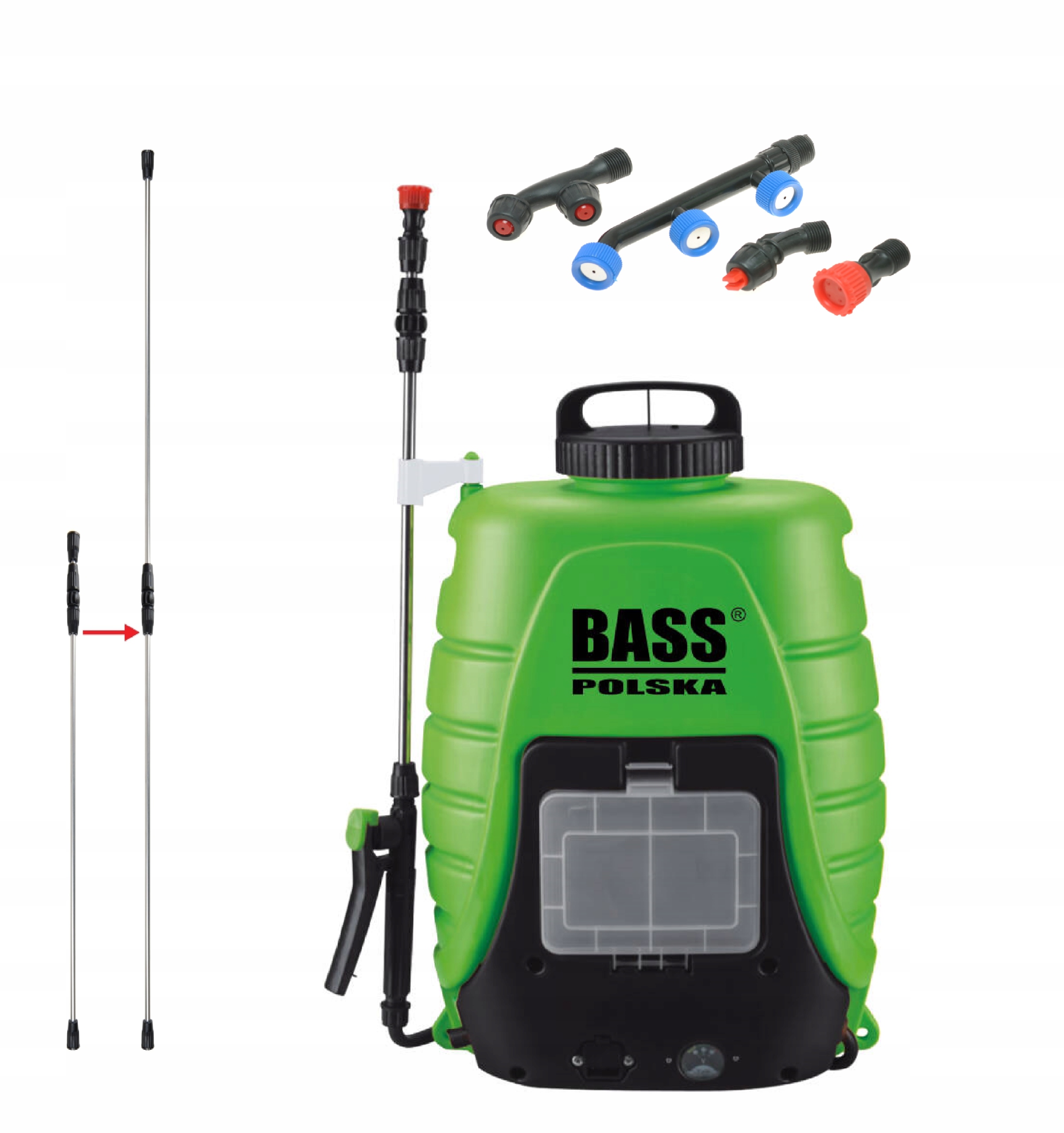 Plecakowy opryskiwacz akumulatorowy 16l 4 dysze Osłonka Herbicydowa