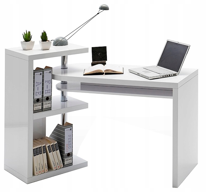 

Biurko białe ruchome wysoki połysk Mateo