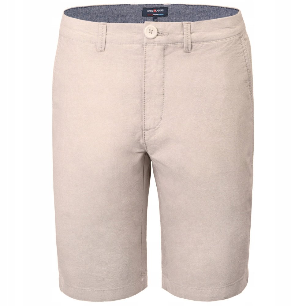 Bavlněné pánské Kraťasy (šortky) Pako Jeans béžová 40