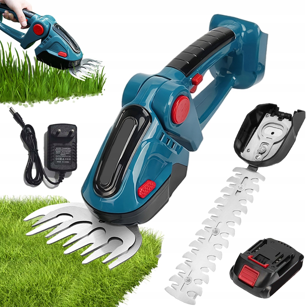 Profesionální Nůžky Na Trávy 24V 1500 Mah, 2 Čepele, Ergonomická Rukojeť