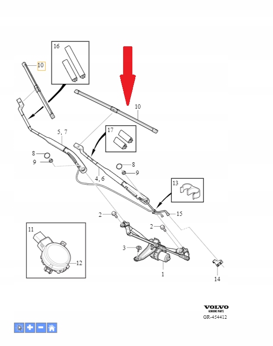 

Volvo Oe 31490722 wkład gumki wycieraczek