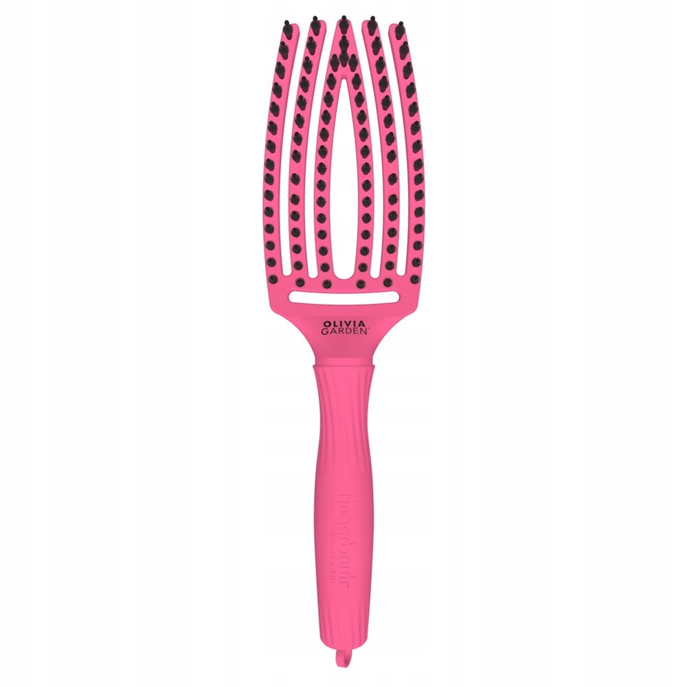 Olivia Garden FingerBrush Combo Medium kartáč na vlasy Hot Pink