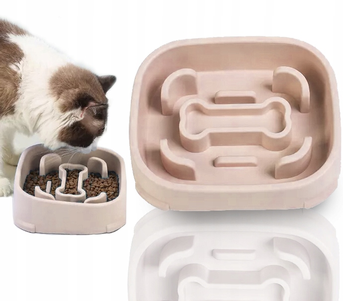 Levně Miska Zpomalující jídlo pro psa kočku velká s přihrádkami pro zvířata