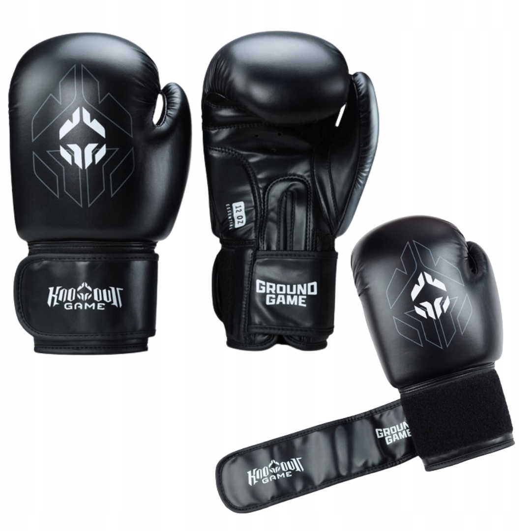 Rękawice bokserskie Ground Game Essential Czarne r. 14oz