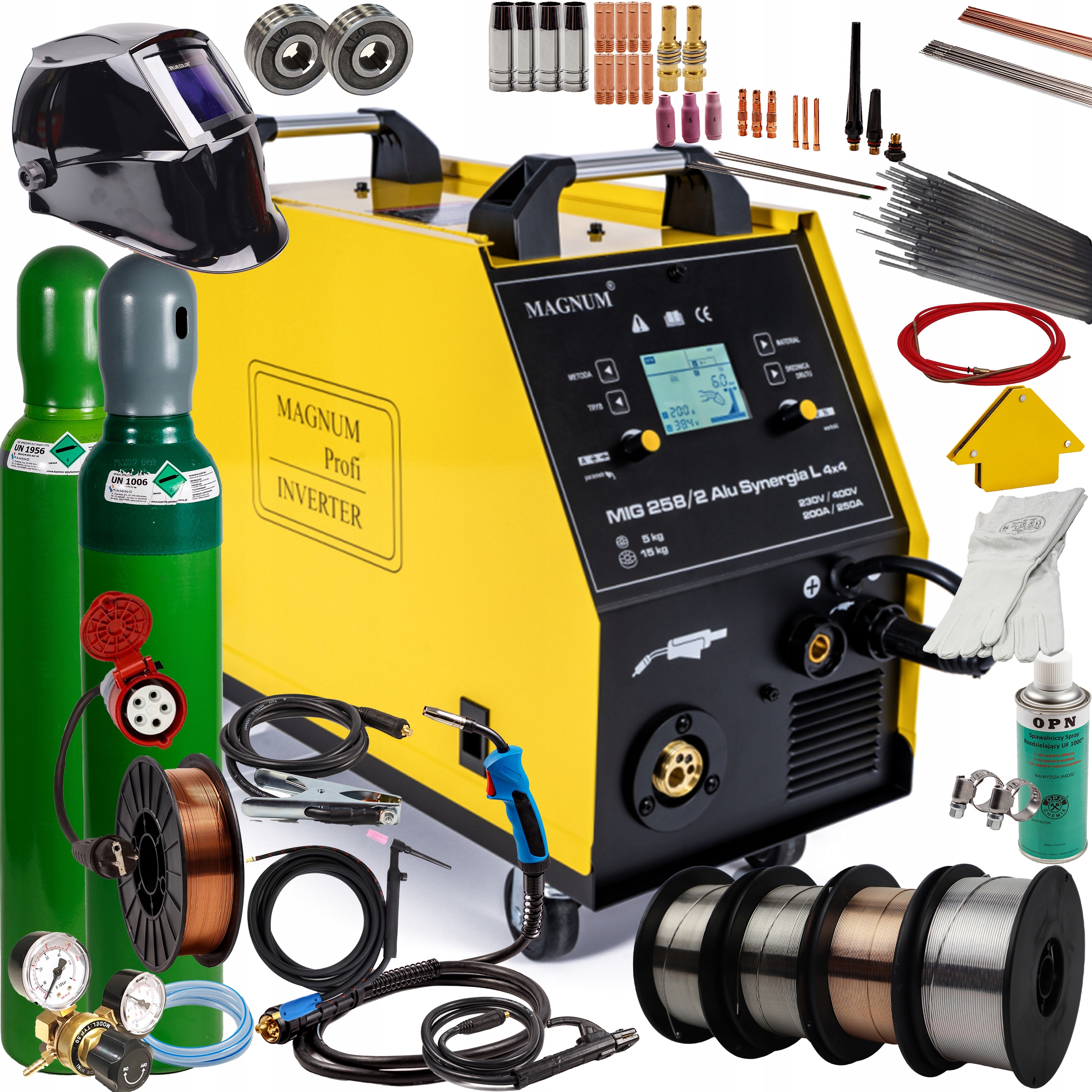 Svařovací stroj Migomat 250A Magnum Mig 258/2 Mma Synergie 230V/400V 4R Set 2