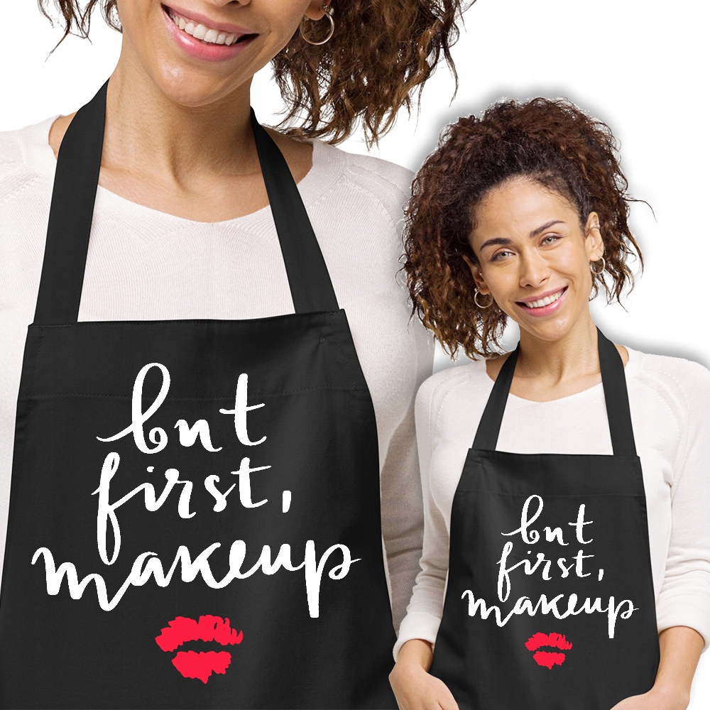 Bavlněná zástěra černá First Make Up Top Vzory