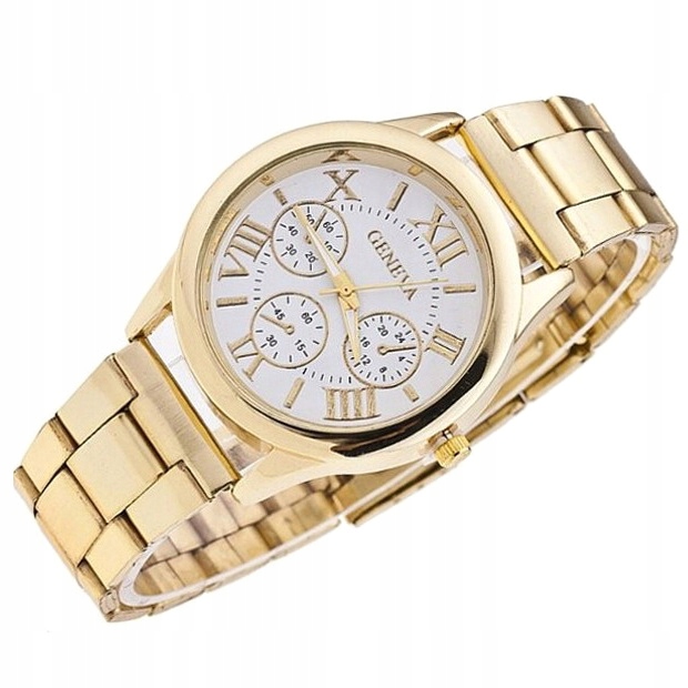 Zegarek ZŁOTY Damski Bransoleta GENEVA Klasyczny Marka Inna marka
