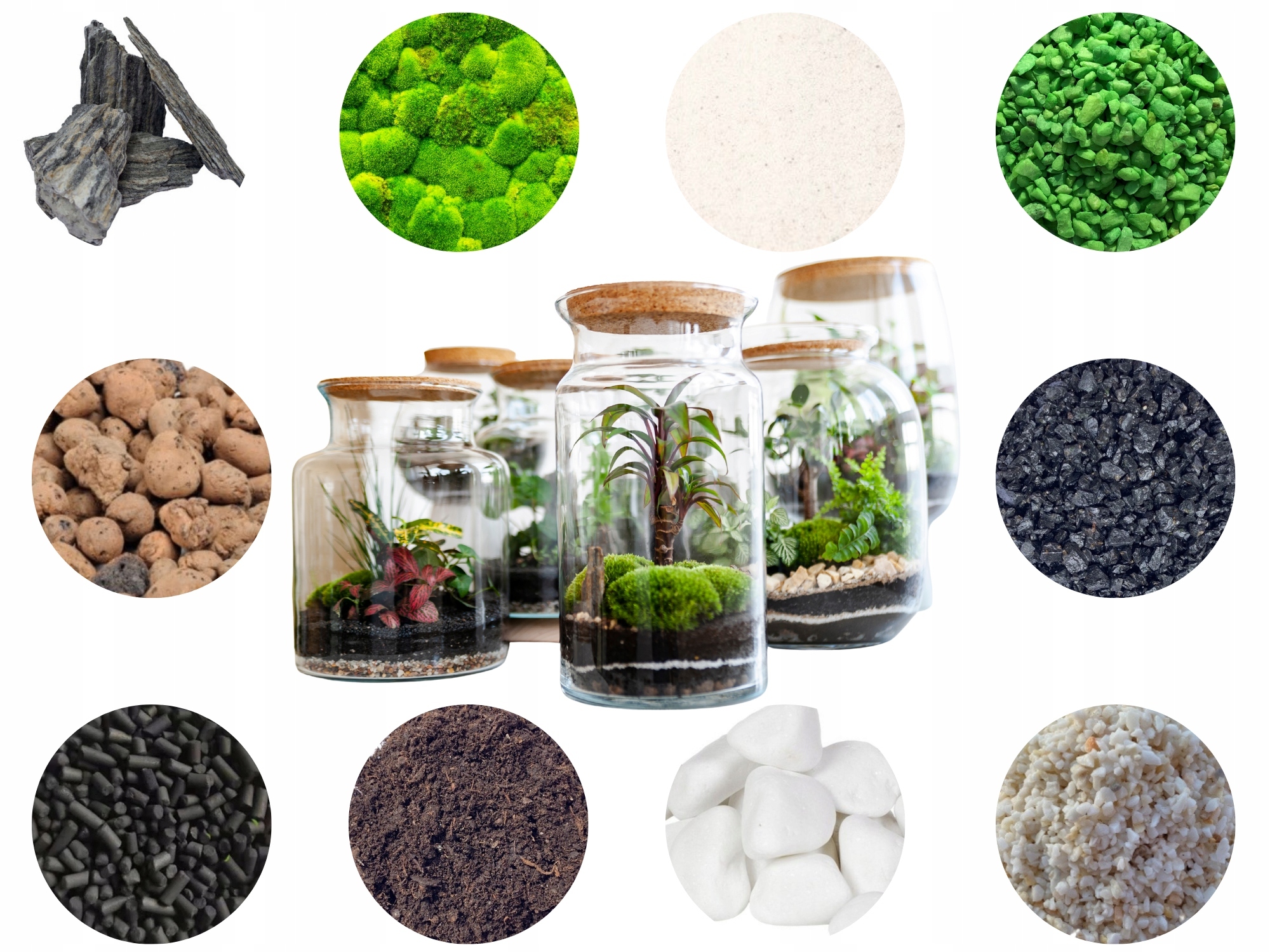 Стартовый набор для леса в стекле в комплекте 12 элементов мега большой XXL