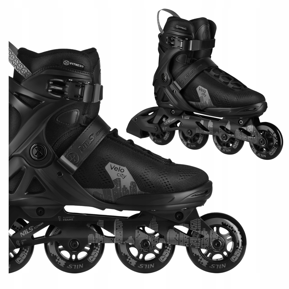 Brusle 2v1 Kolečkové Brusle pro rekreační jízdu Kaučukové kolečkové brusle černé 45