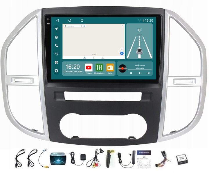 Rádio Navigace Carplay Gps Android Mercedes W447 2014-20 8GB 256GB Sim