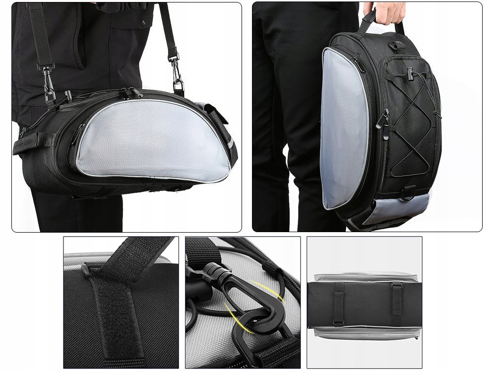 Torba rowerowa sakwa na bagażnik rowerowy kufer duża Liczba kieszeni 4