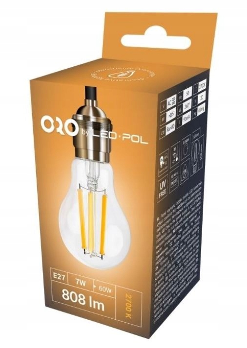 ŻARÓWKA LED E27 CLARO 8W WW 806LM CIEPŁE ŚWIATŁO EAN (GTIN) 5902533193349