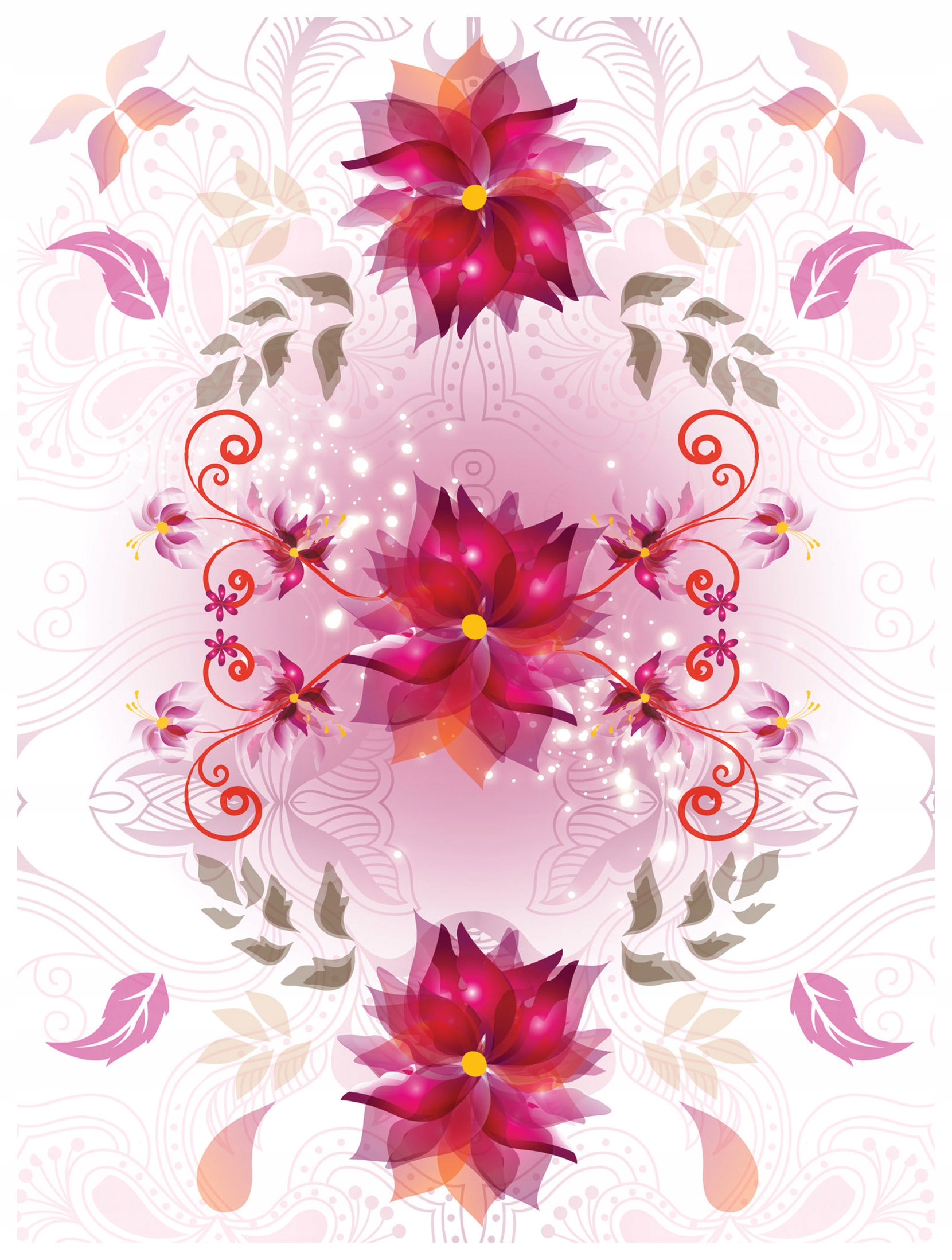 Vliesová fototapeta Květy růží fialový ornament elegance 206x275 lepidlo