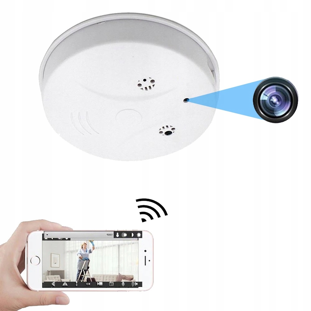 Kamera Špionážní Detektor Kouře Skrytá Wifi Full Hd