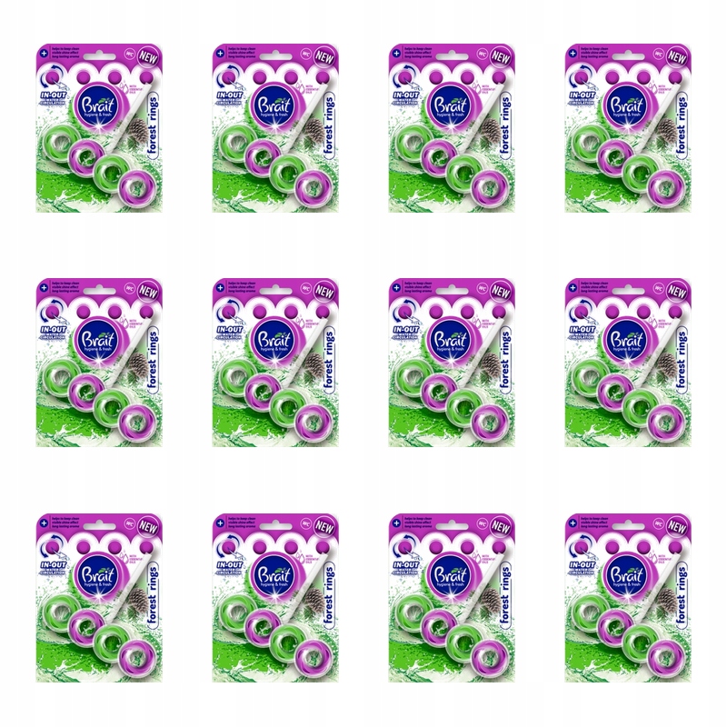 Kostka na Wc brait rings forest 40g X12