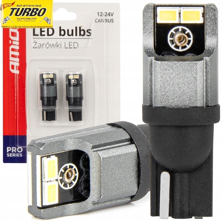 2x Żarówki Samochodowe Led Canbus Postojówki W5W T10 12/24V Do Auta Bus Tir