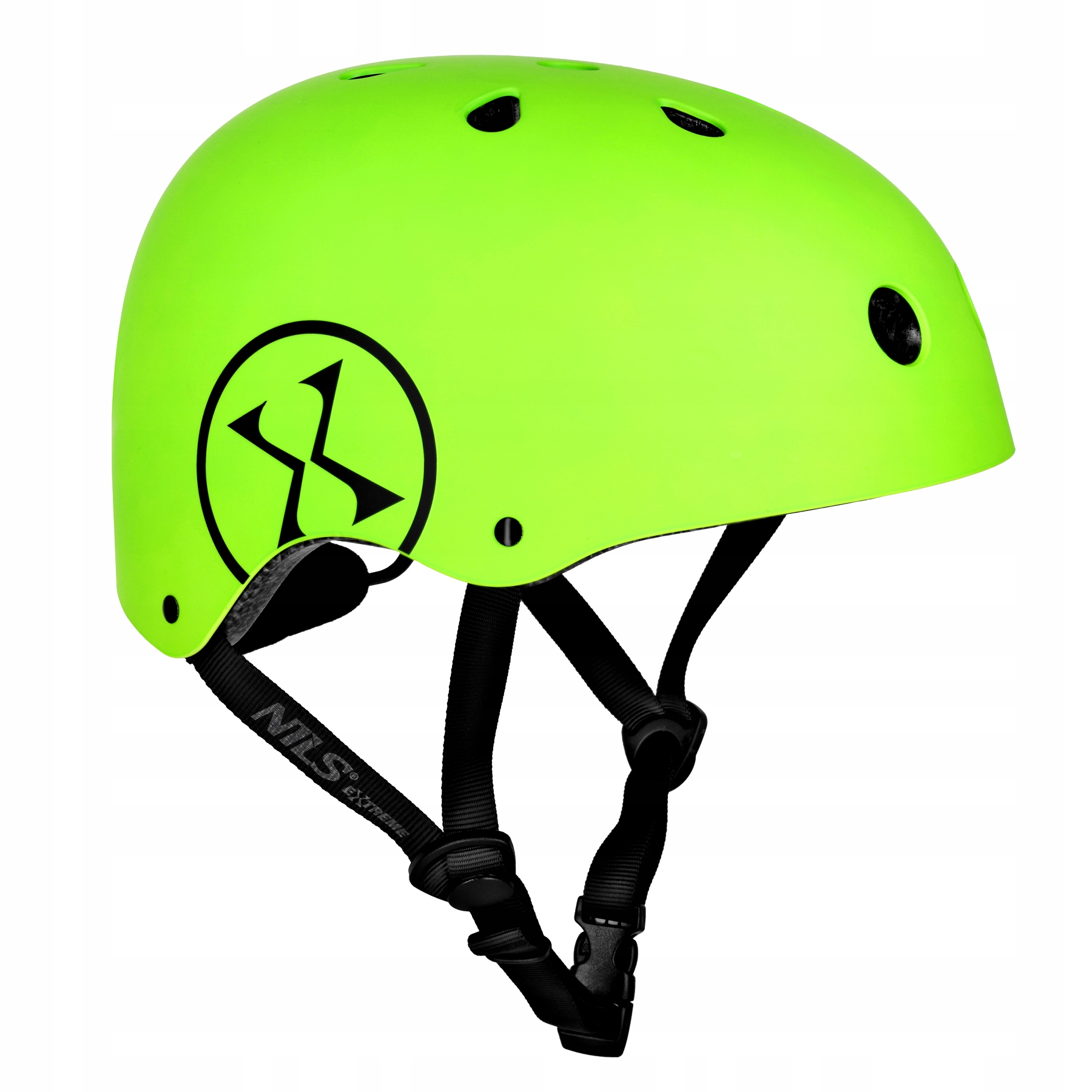 Kask rowerowy na rolki hulajnogę orzeszek zielony matowy S Nils Extreme