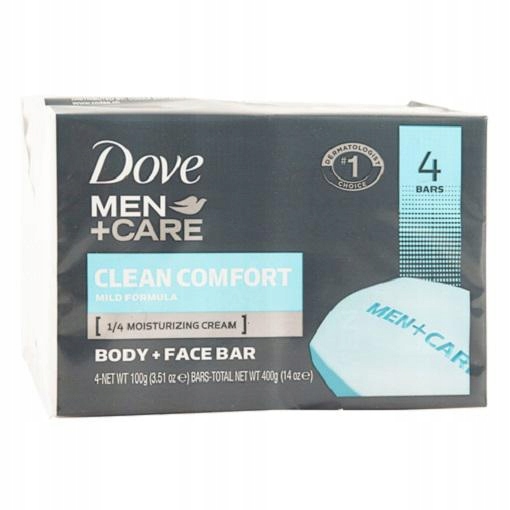 

Dove Men Mydło Clean Comfort 4X100G Body +face
