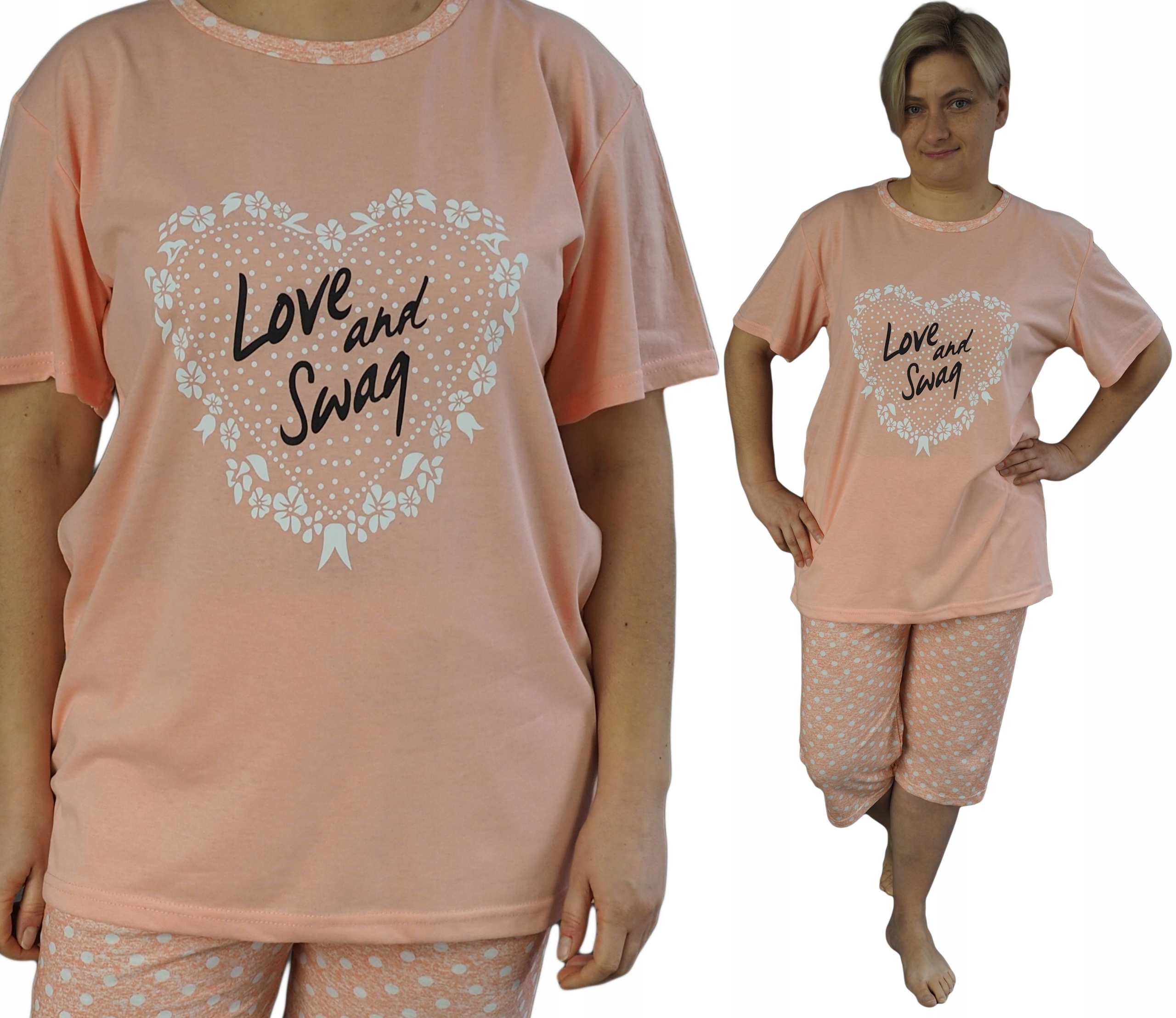 

Piżama damska 3XL 46 Rybaczki bawełna Nowa 3XL