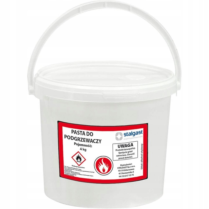 Pasta do podgrzewaczy w żelu Stalgast wiadro 4 kg