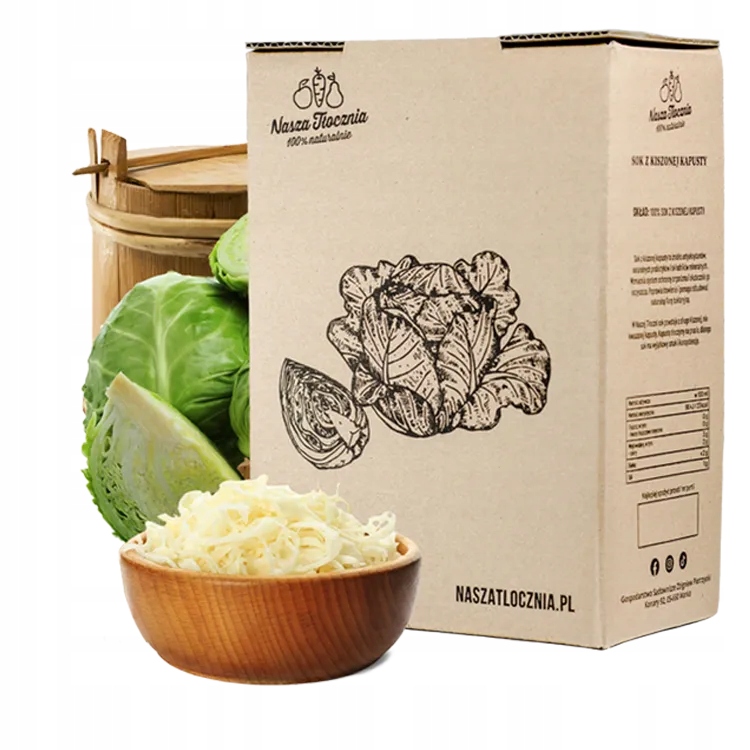 2x Nasza Tłocznia Lisovaná šťáva z kysaného zelí, čištění 3 l