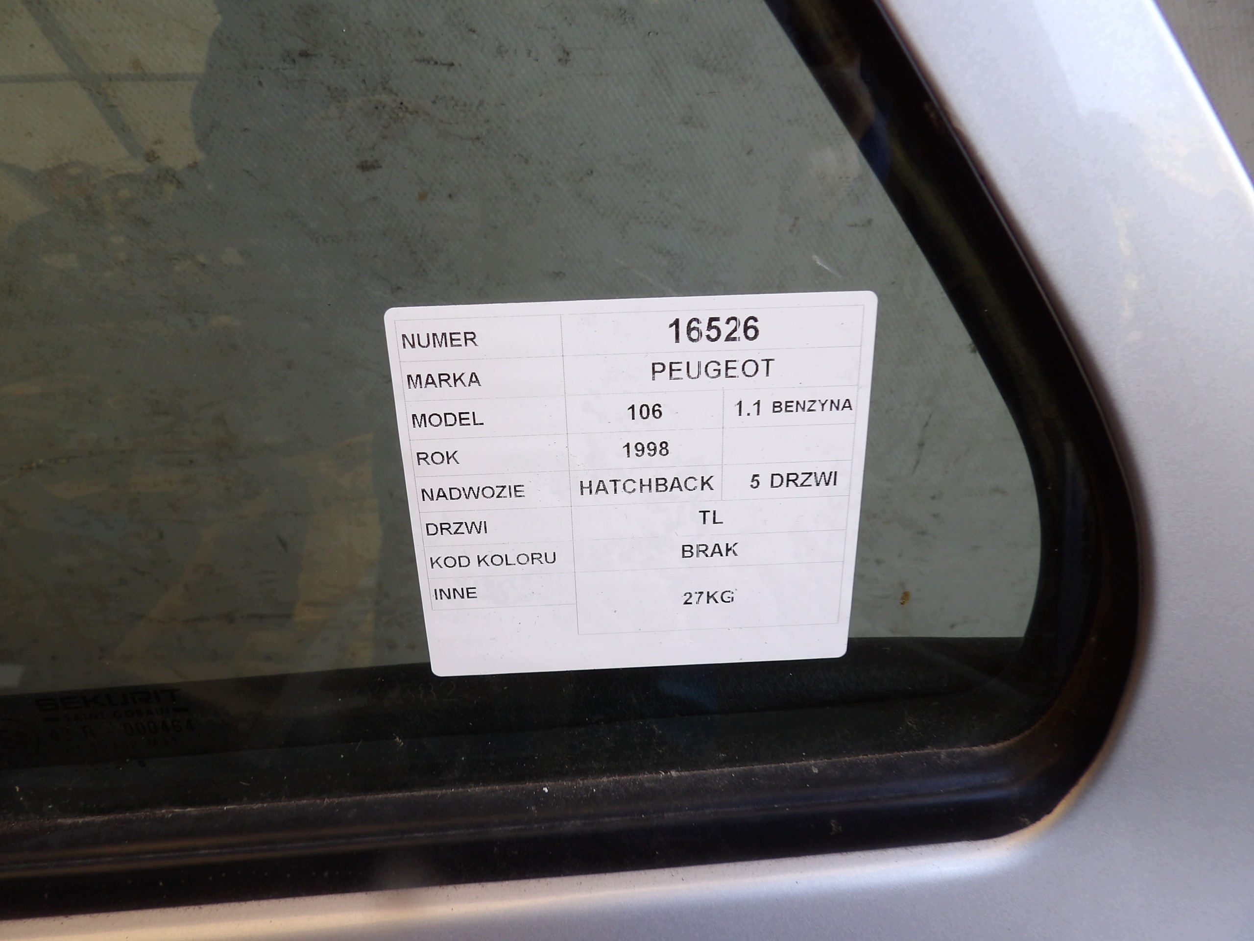Peugeot 106 tür hinten links