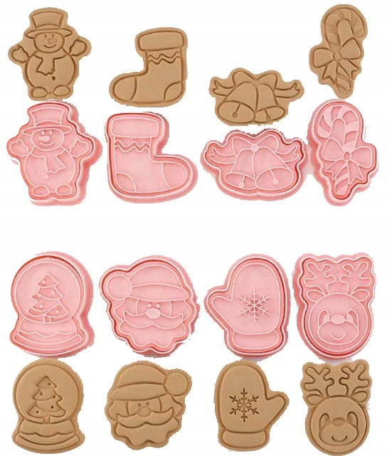 

Foremki wykrawacze Świąteczne do ciastek masy 8szt