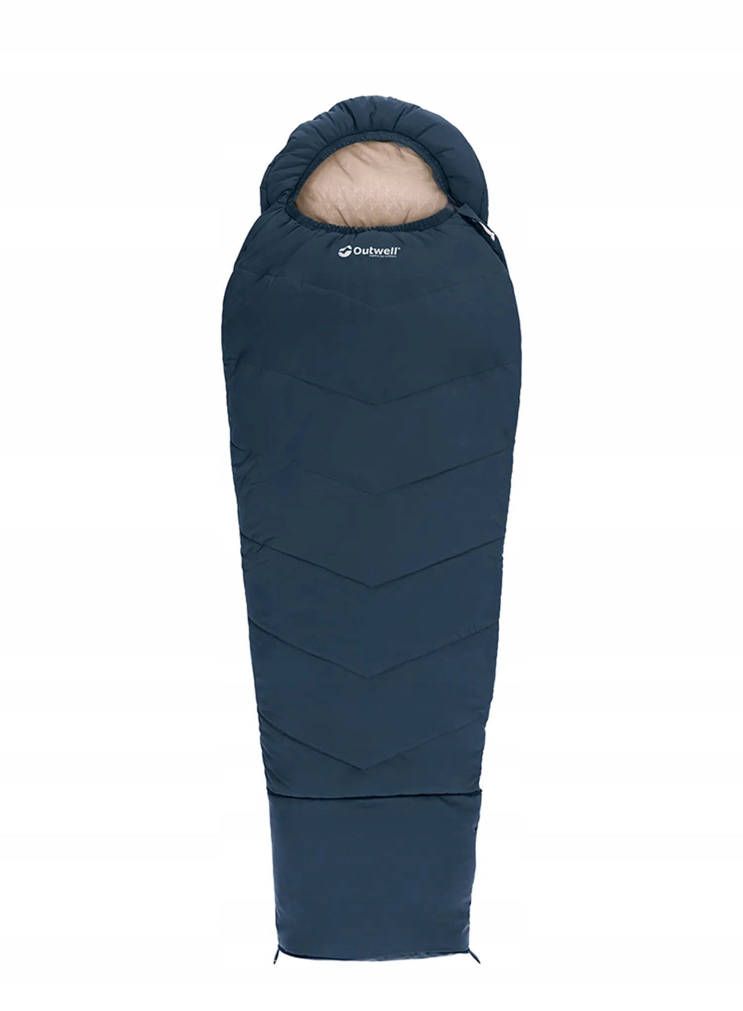 Spací pytel pro dítě Outwell Convertible Junior (120-150 cm) modrý lak Levý