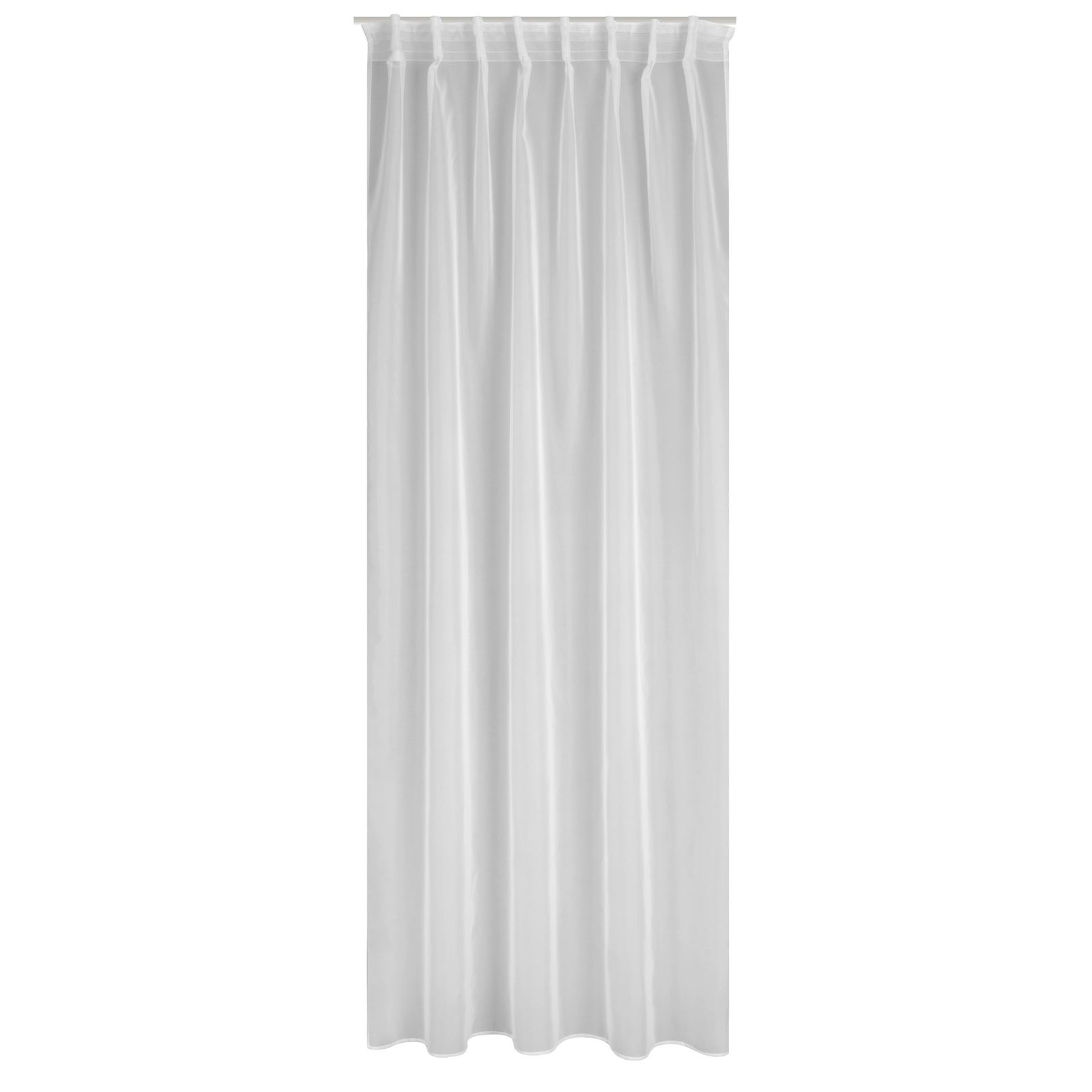 

Biała firana gładka woal 140X300 Taśma Flex