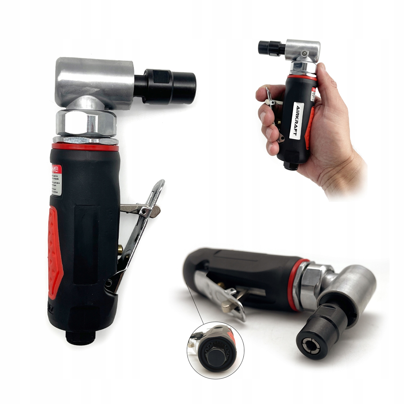 Szlifierka Pneumatyczna Kątowa Trzpieniowa 1/4" 6 mm 20000obr/min Airkraft