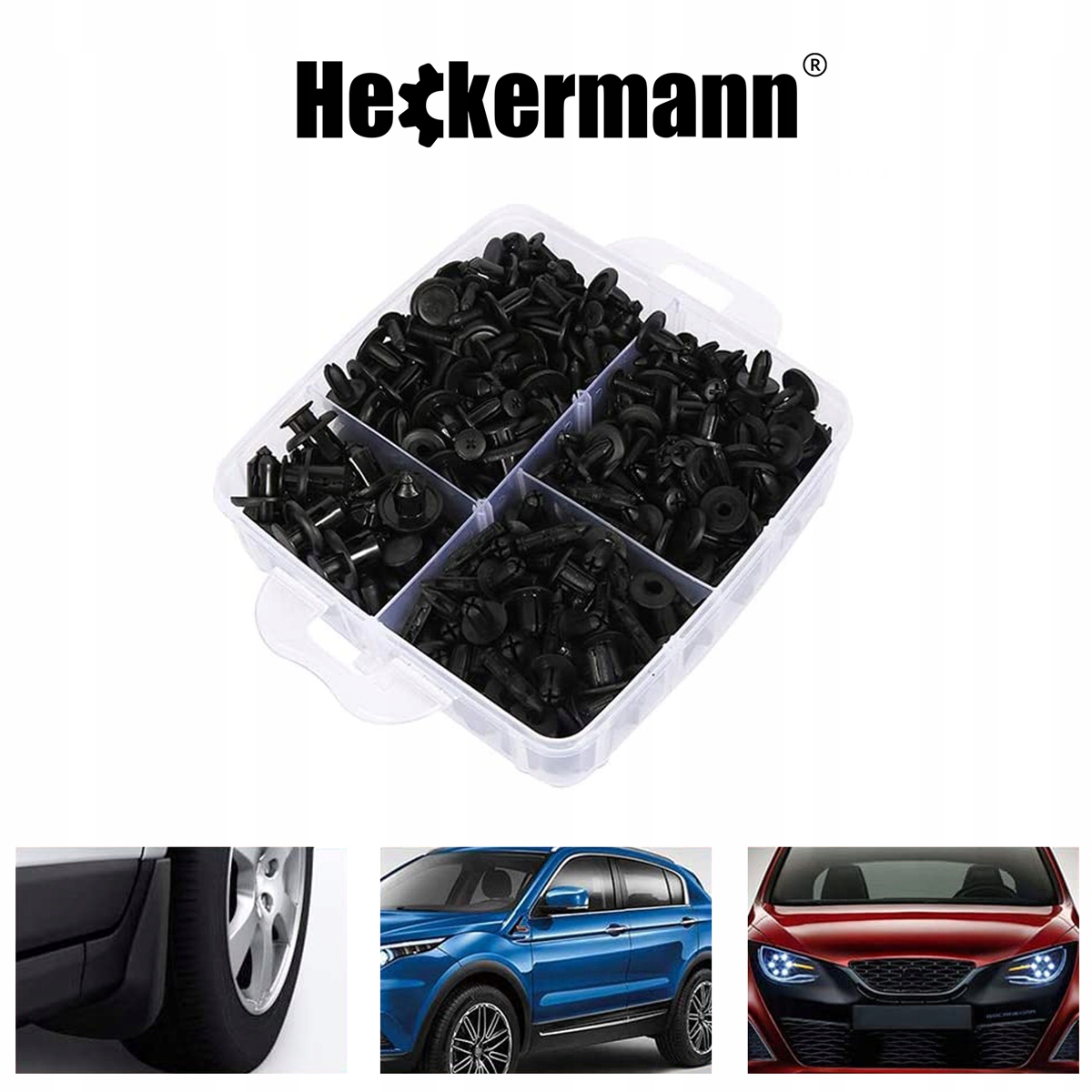 SPINKI KLIPSY KOŁKI ROZPOROWE SAMOCHODOWE 625 SZT Marka Heckermann