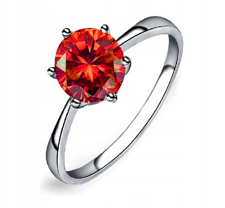 

Srebrny Pierścionek Z Czerwona Cyrkonią Rozmiar 12