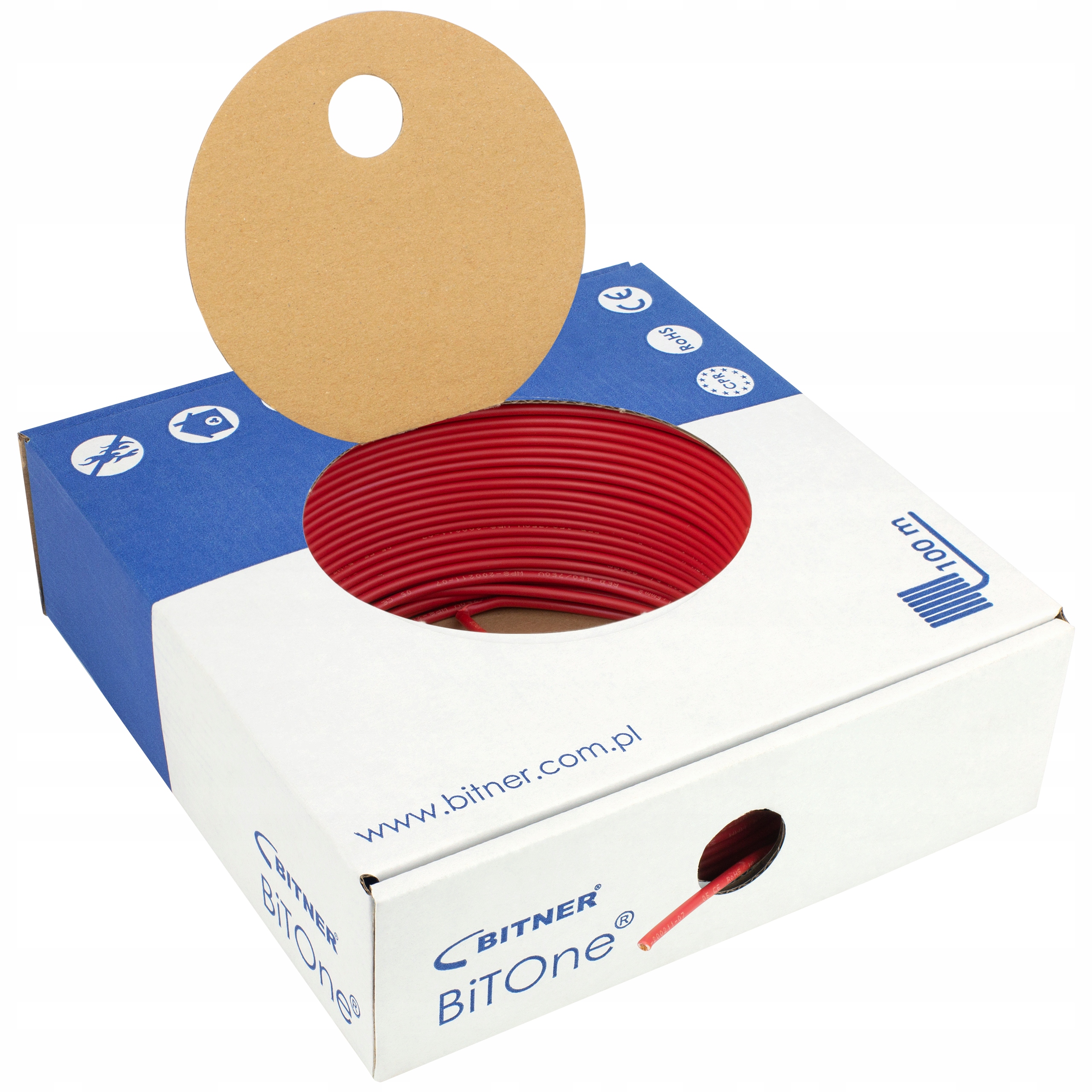 

Bitner Przewód linka Lgy 1,0mm2 500V czerwony 100m