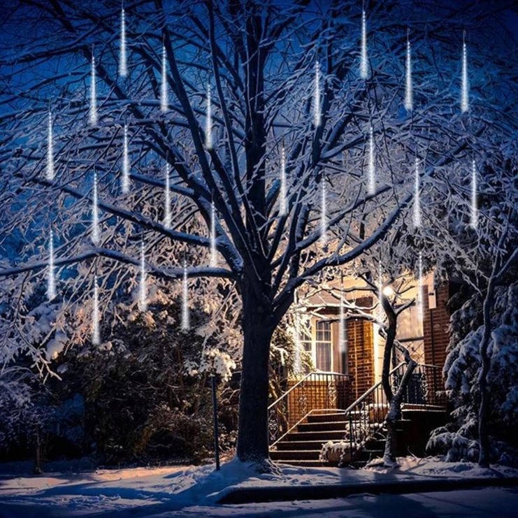 Сосульки Метеоры Гирлянды Падающий Снег 288LED 8x 50 см Количество ламп 201 - 300