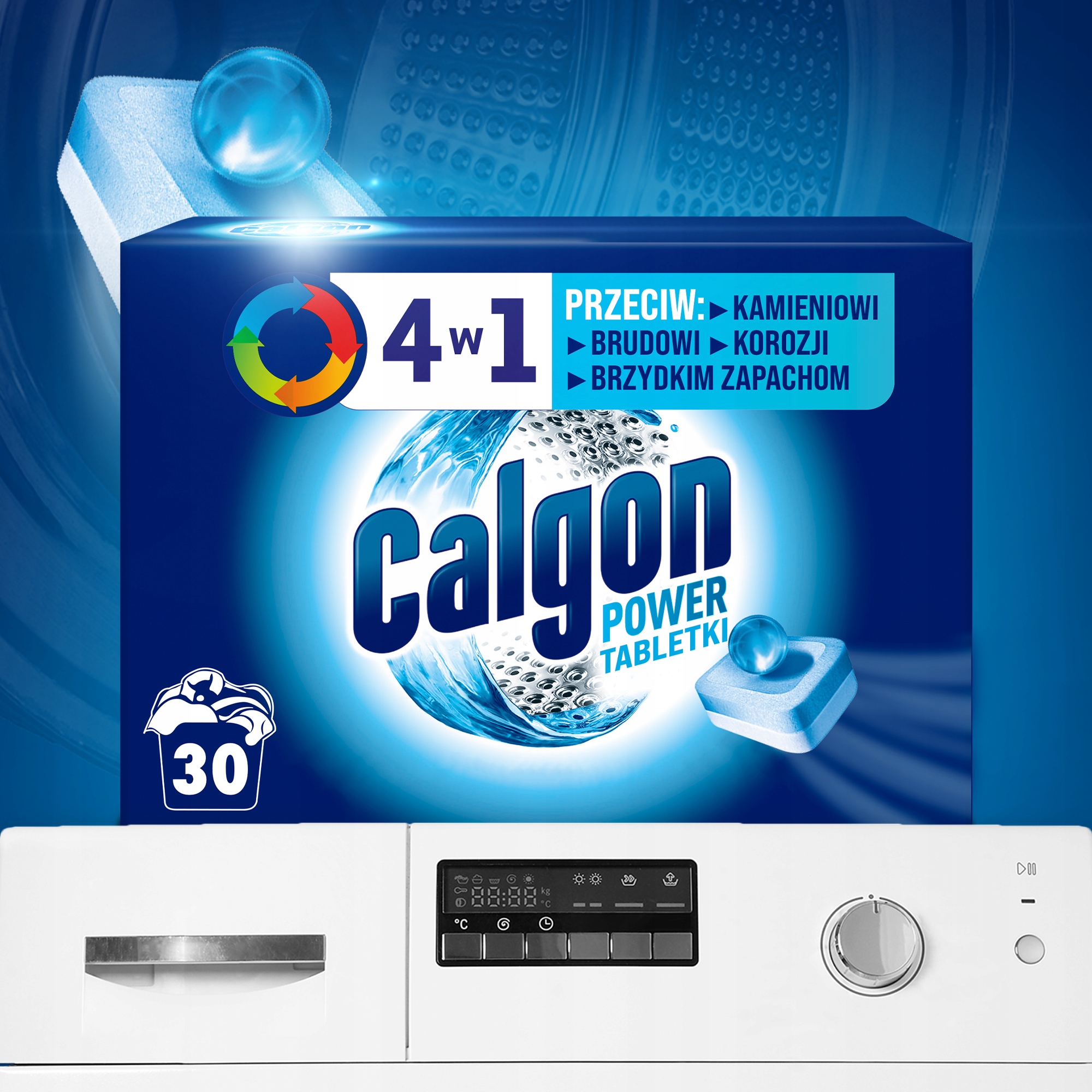 Calgon Tabletki Ochronne do Pralek 3w1 30szt Rodzaj tabletki
