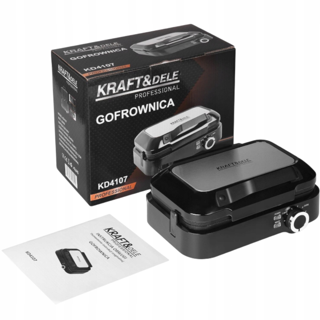 Vaflovač Na 2 Velké Vafle, Regulace Teploty, Silný, Nevytékající, 2200 W