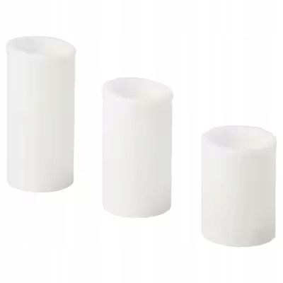 

Ikea Adellovtrad Świeca bryłowa Led 3 szt biały/do
