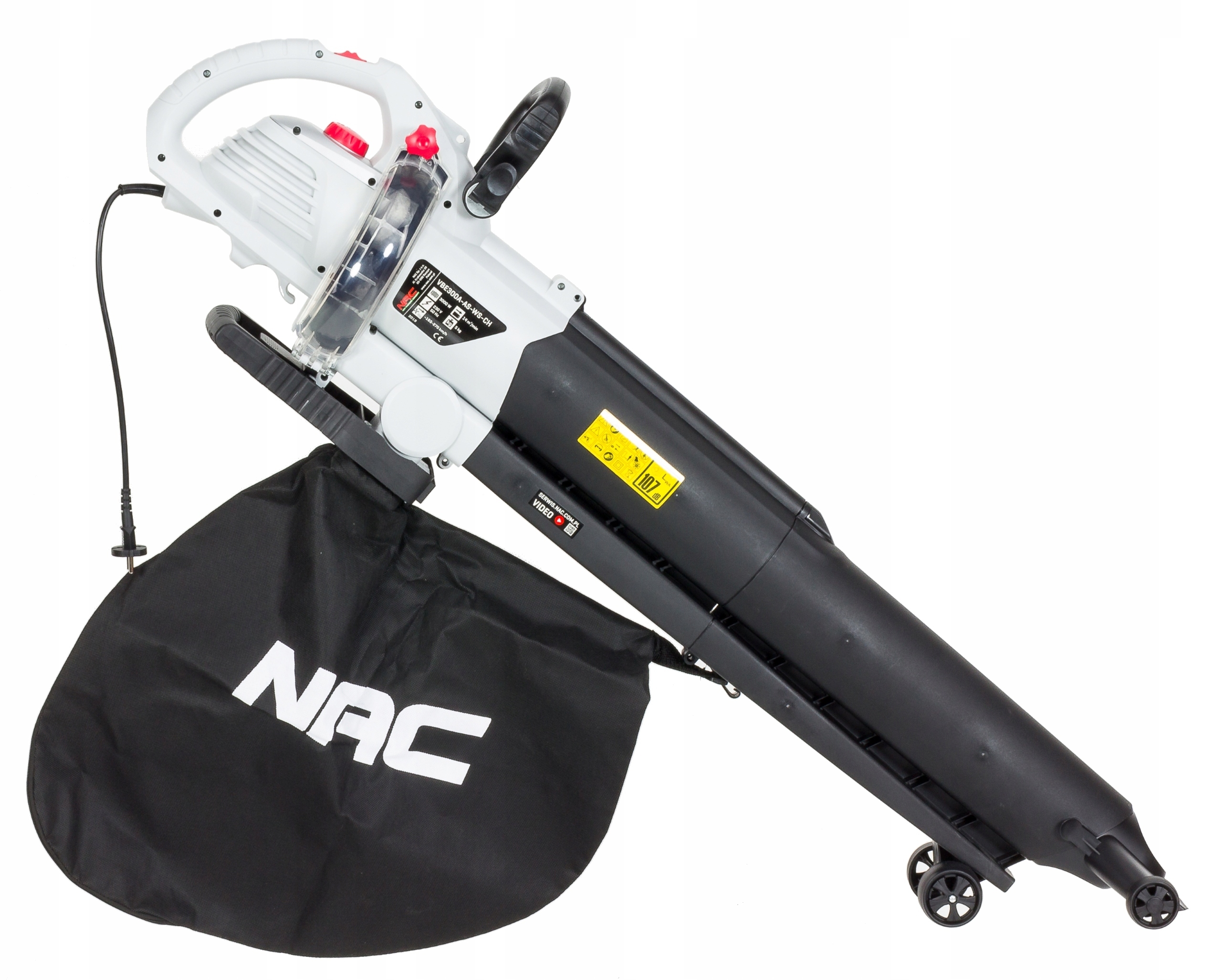 Záhradný Vysávač Fúkač Lístia Nac Drvič 3V1 3000W Vrecko 45L