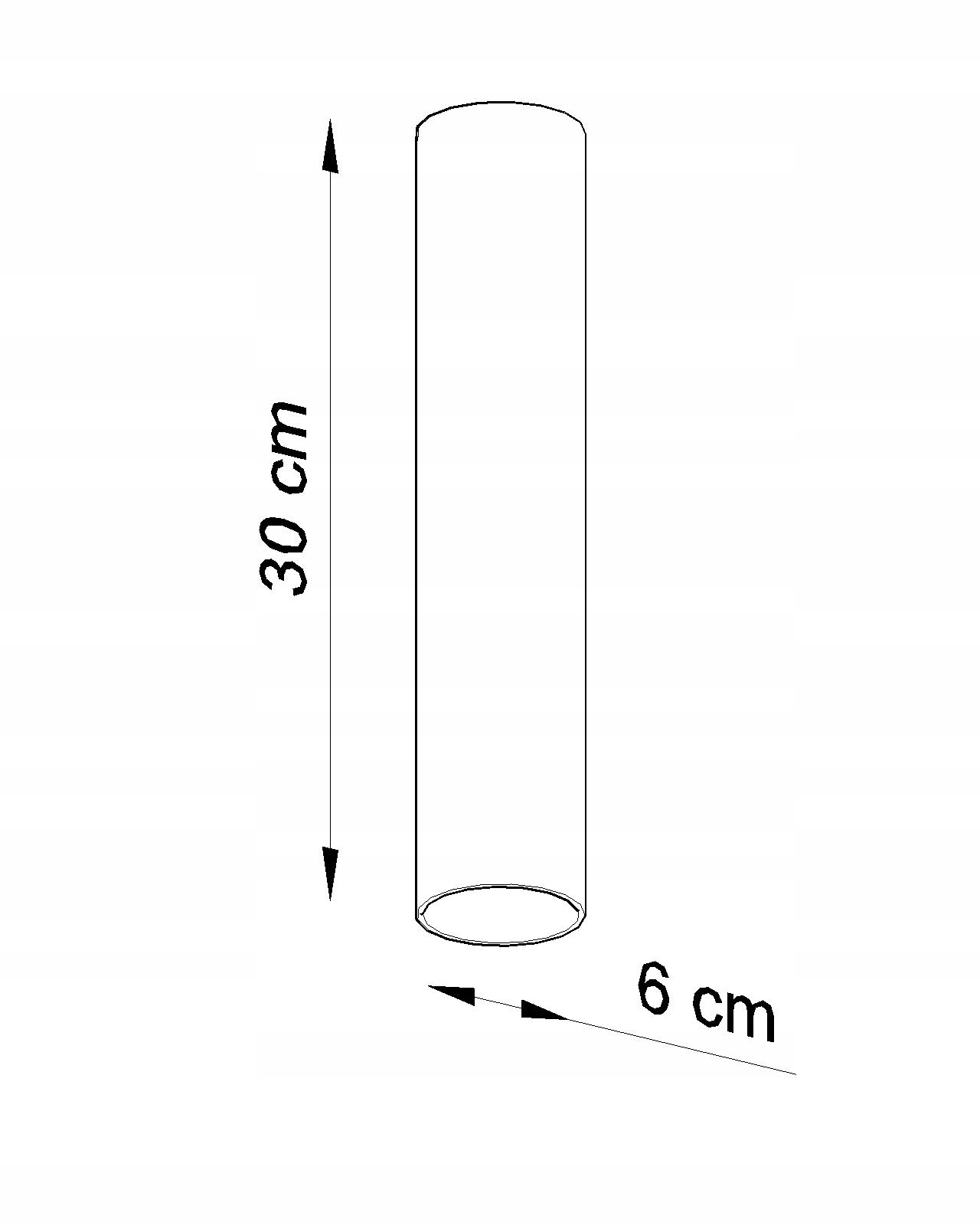 LAMPA Na Sufit PLAFON LAGOS Walec Biały SOLLUX Rodzaj plafon