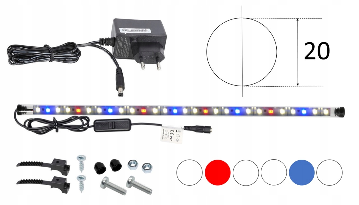 Levně Led zářivka Full Spectrum 40cm akvárium fi20